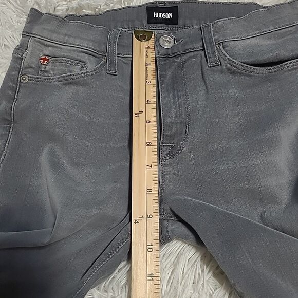 Hudson Women's Nico Mid Rise Super Skinny - Trooper Grey Size 27 - Picture 14 of 15
